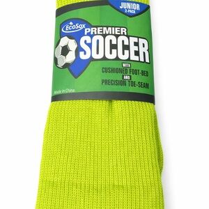 Junior Athletic Socks - Lime Green 2 pairs